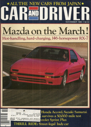CAR & DRIVER 1985 NOV - MOSHER, RAPIDO, SCCA PRO RALLY